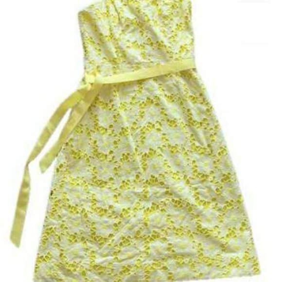 Vintage 90’s Lilly Pulitzer Sienna Phipps Kentucky Strapless Eyelet Dress - Picture 6 of 8